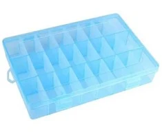 Oem Organizatorius 24 skyriai 195x130x36mm - mėlyna - konteineris smulkiems daiktams