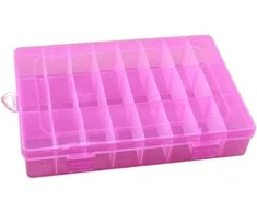 Oem Organizatorius 24 skyriai 195x130x36mm - rožinė - konteineris smulkiems daiktams