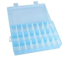 Oem Organizatorius 24 skyriai 195x130x36mm - mėlyna - konteineris smulkiems daiktams