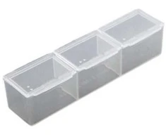 Oem Organizatorius 3 skyriai - 110x25mmx25mm - rakinamas niekučių konteineris