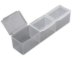 Oem Organizatorius 3 skyriai - 110x25mmx25mm - rakinamas niekučių konteineris