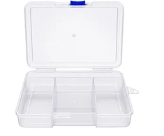 Organizatorius su 5 skyriais 145x98x33mm - konteineris smulkiems daiktams