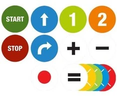Ozobot - matematiniai diskai kodavimo kilimėliui - 175 vnt,