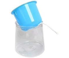 Oem PAPRASTAS savaime laistantis gėlių vazonas 8 cm - mėlynas plastikinis gėlių dangtelis