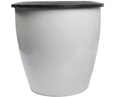 Oem PATIO savaiminio drėkinimo vazonas - 22 cm baltas plastikinis vazonas