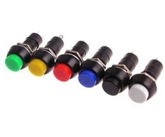 Oem PBS-11B mygtukas - 250V 3A - monostabilus - apvalus - raudonas
