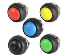 Oem PBS-33B momentinis mygtukas - raudonas - 250V-1A - 12mm - monostabilus - apvalus