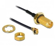 Oem Perėjimas – U.FL (IPEX) į RP-SMA lizdą – tiesus adapteris su 200 mm kabeliu