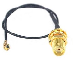 Oem Perėjimas – U.FL (IPEX) į SMA lizdą – tiesus adapteris su 200 mm kabeliu