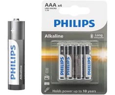 Philips LR03 šarminės baterijos, 4 vnt./bl.