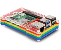 Pibow Coupe 5 – Raspberry Pi 5 laipsnių – Rainbow – PiMoroni PIM678