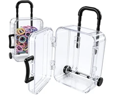 Plastikinė dėžutė su dvigubu užsegimu - 63.5x48x21mm - Rakinamas konteineris - Organizatorius