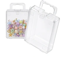Plastikinė dėžutė su dvigubu užsegimu - 63.5x48x21mm - Rakinamas konteineris - Organizatorius
