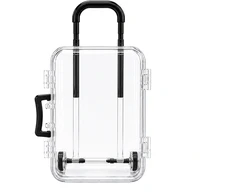 Plastikinė dėžutė su dvigubu užsegimu - 63.5x48x21mm - Rakinamas konteineris - Organizatorius