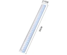 Oem Plastikinė liniuotė 30cm 12 colių - minkšta skaidri liniuotė