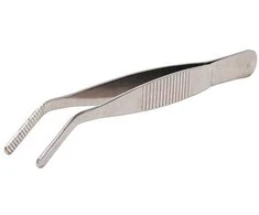 Oem Metalinis pincetas - 11 cm - lenkti - universalūs pincetai
