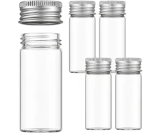 Plastikinis butelis su metaliniu dangteliu 30ml - mėginio buteliukas