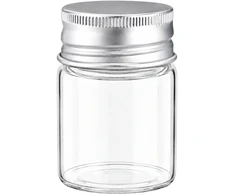 Plastikinis butelis su metaliniu dangteliu 30ml - mėginio buteliukas
