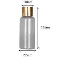 Oem Plastikinis buteliukas su metaliniu dangteliu 10ml - Mėginio buteliukas