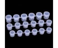 Oem Plastikinis indelis 6x5ml su kubiniu cirkoniu - kombinuoti, uždari indai