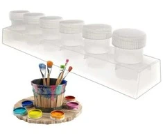 Oem Plastikinis indelis 8x3ml cirkoniui, dažams - sujungti uždari indai