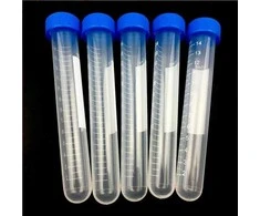 Oem Plastikinis mėgintuvėlis su matavimo puodeliu - 10ml - 16.5x105mm - su dangteliu