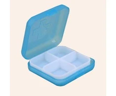 Oem Plastikinis organizatorius su 4 skyriais 65x65x21mm - mėlynas uždaras indelis