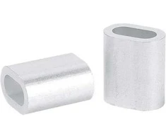 Oem Plieninis kabelio spaustukas - 5 mm kabeliui - 10 vnt - ovali aliuminio mova