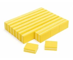 Poliravimo blokelis Mini nagų kempinėlės 50 vnt, Geltoni 3.5x2.50x1 cm