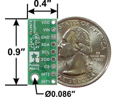Oem Pololu LSM6DS33 3D giroskopas akselerometras su įtampos reguliatoriumi 2.5V – 5.5V I²C /SPI 2mA