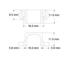 Oem Pololu mikro variklio tvirtinimo detalės - juodos - 2 vienetai