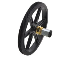 Oem Pololu ratai 90x10mm juodi - 2 vienetai