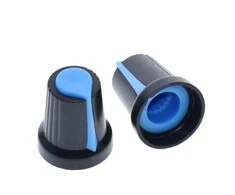 Oem Potenciometro rankenėlė - 6mm velenas - 17mm aukščio - Mėlyna - 1 vnt