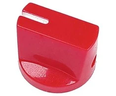 Oem Potenciometro rankenėlė - ašis 6 mm - aukštis 17 mm - Raudona rankenėlė 1 vnt
