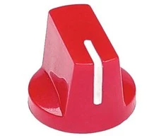 Oem Potenciometro rankenėlė - ašis 6 mm - aukštis 17 mm - Raudona rankenėlė 1 vnt