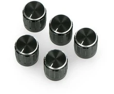 Oem Potenciometro rankenėlė GCL15 juoda - 6/15mm - x5