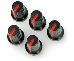 Oem Potenciometro rankenėlė RCL14 raudona - 6/14mm - 5 vnt.