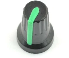 Oem Potenciometro rankenėlė RCL14 žalia - 6/14mm - 5 vnt.