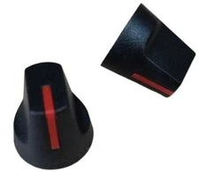 Oem Potenciometro rankenėlė - SP-213 ašis 6 mm - aukštis 17 mm - Raudona rankenėlė 1 vnt