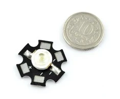 Oem Power LED Star 1W - baltas su radiatoriumi