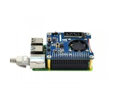 Power over Ethernet HAT (B), 802.3af PoE ir tinklo priedėlis, skirtas Raspberry Pi 3B+/4B, Waveshare 18014