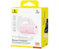 Powerbank OS-Baseus Compact IP 5000mAh 20W (rožinė)