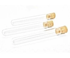 Oem PP plastikinis mėgintuvėlis 12x100mm su kamštiniu kamščiu
