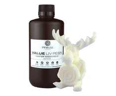 PrimaCreator Value vandeniu plaunama UV derva - 1000ml - Balta