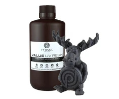 PrimaCreator Value vandeniu plaunama UV derva - 1000ml - Juoda
