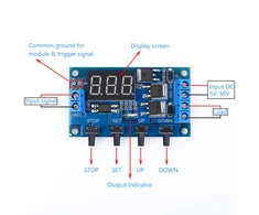 Oem Programuojamas 1 kanalo laiko relės modulis 12V su LED indikatoriumi