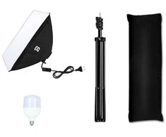 Puluz apšvietimo stovas foto studijai 50x70cm trikojis LED lemputė 1vnt