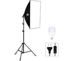 Puluz apšvietimo stovas foto studijai 50x70cm trikojis LED lemputė 1vnt
