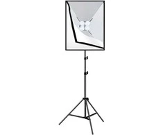 Studijos komplektas Puluz softbox 50x70cm, trikojis, LED lemputė 4 vnt PU5071EU