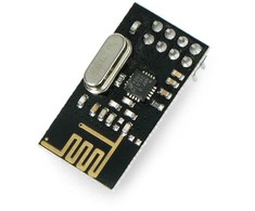 Oem Radijo modulis nRF24L01+ 2.4GHz - THT siųstuvas/imtuvas - juodas